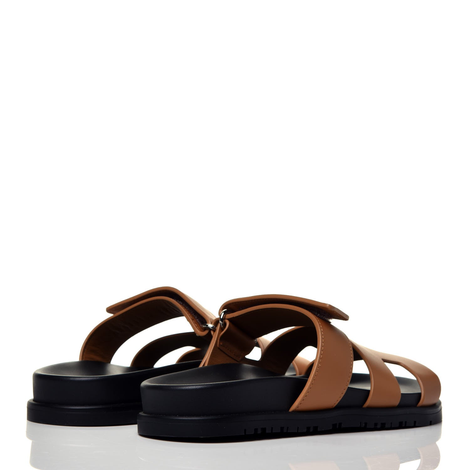 Hermes Calfskin Womens Chypre Sandals 37 Naturel 4 of 9