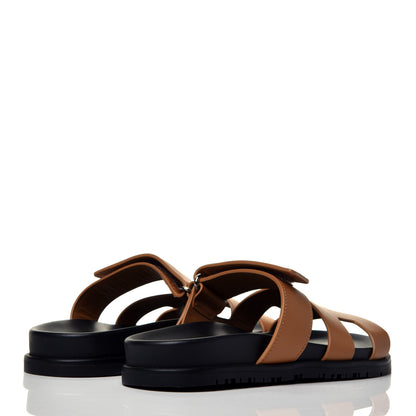 Hermes Calfskin Womens Chypre Sandals 37 Naturel 4 of 9