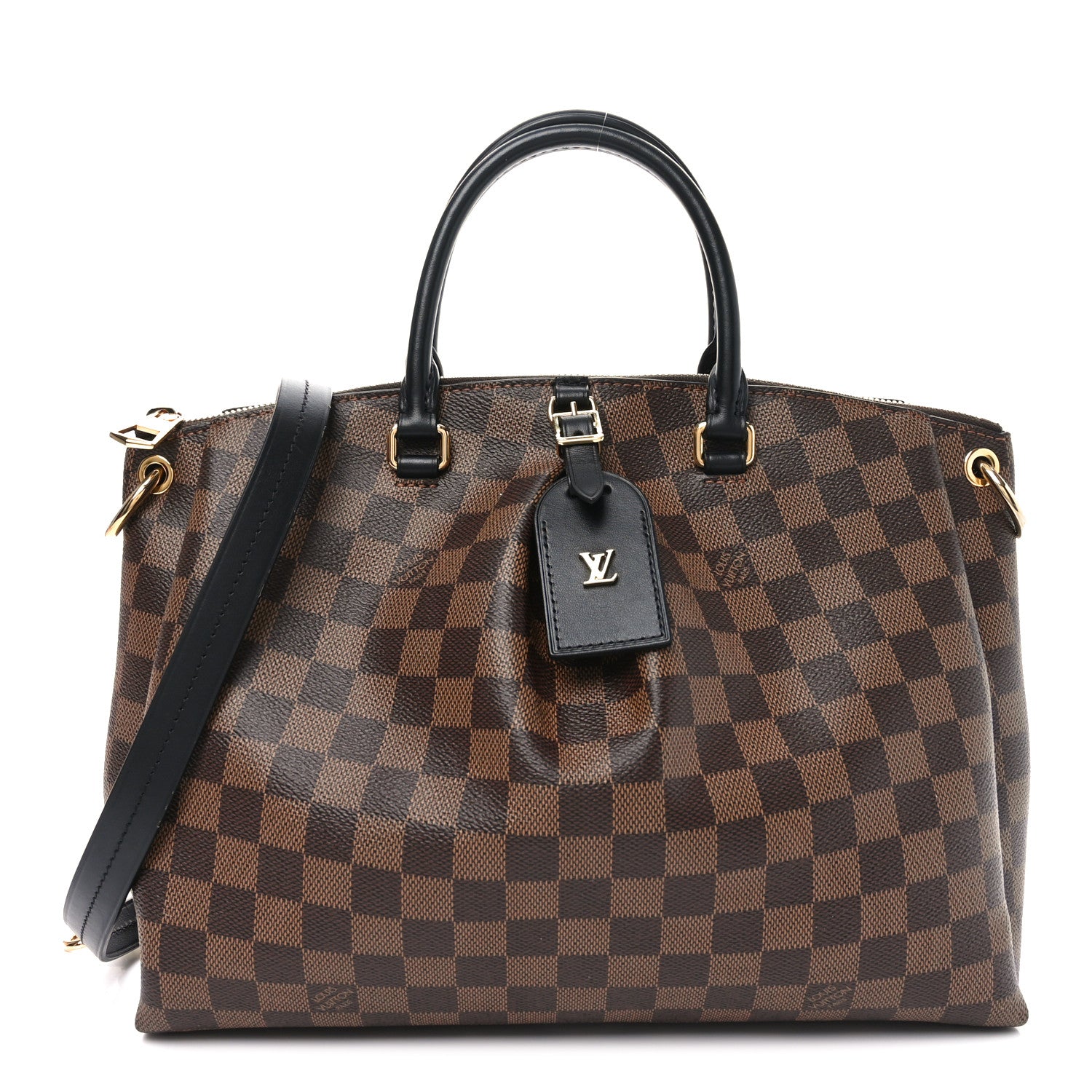 Louis Vuitton Damier Ebene Odeon Tote MM Black 1 of 9