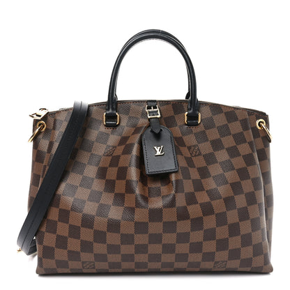 Louis Vuitton Damier Ebene Odeon Tote MM Black 1 of 9