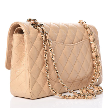 Chanel Caviar Quilted Medium Double Flap Beige Clair 3 of 12
