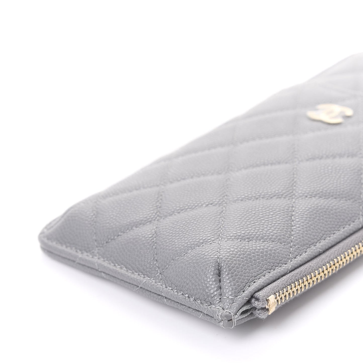 Caviar Quilted Classic iPhone Pouch Grey