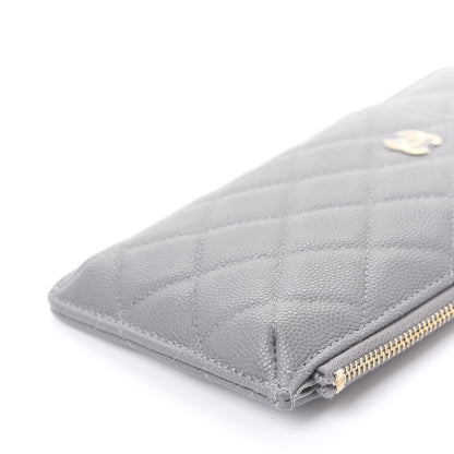 Chanel Caviar Quilted Classic iPhone Pouch Grey 6 of 12