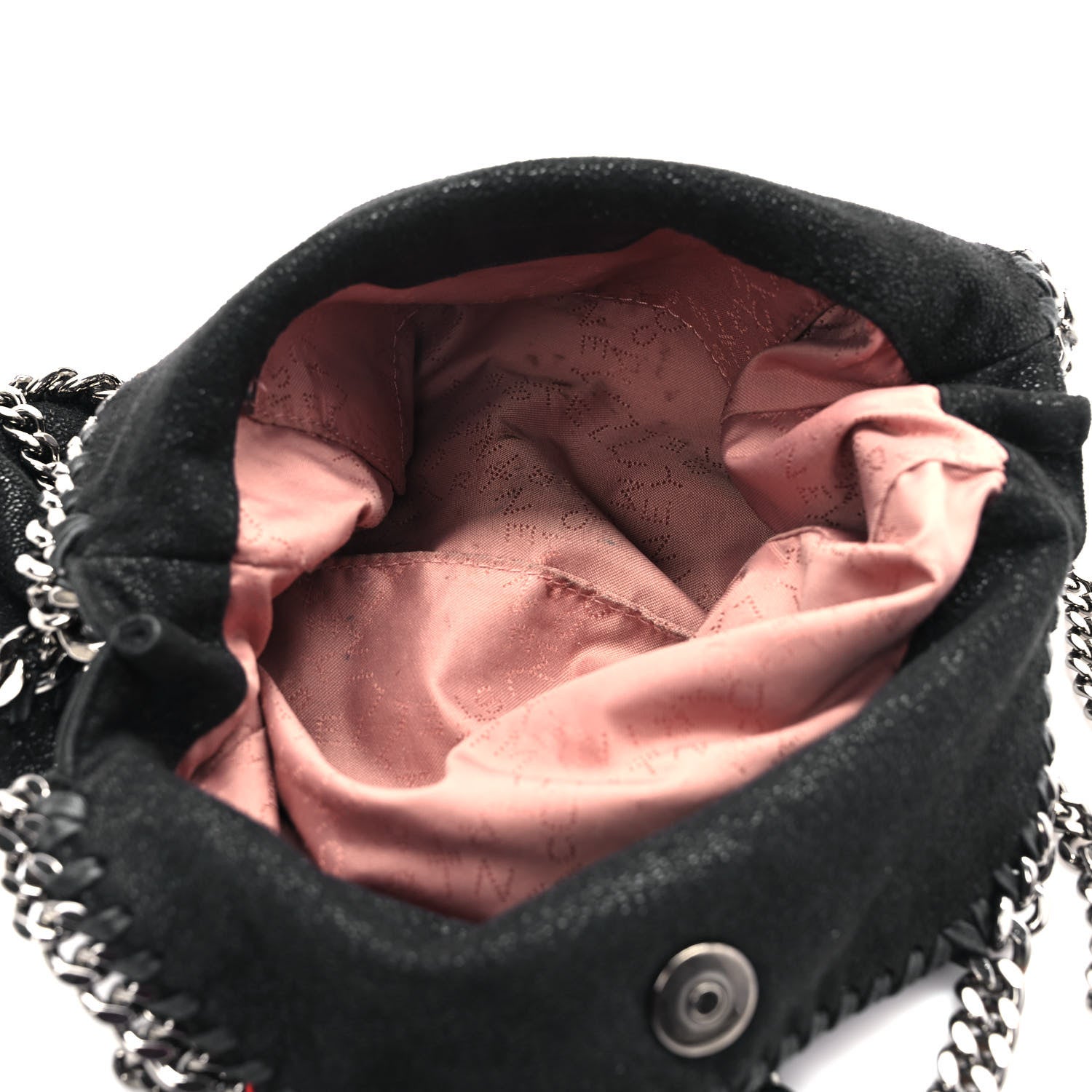 Stella McCartney Shaggy Deer Mini Falabella Fold Over Tote Black 4 of 8