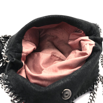 Stella McCartney Shaggy Deer Mini Falabella Fold Over Tote Black 4 of 8