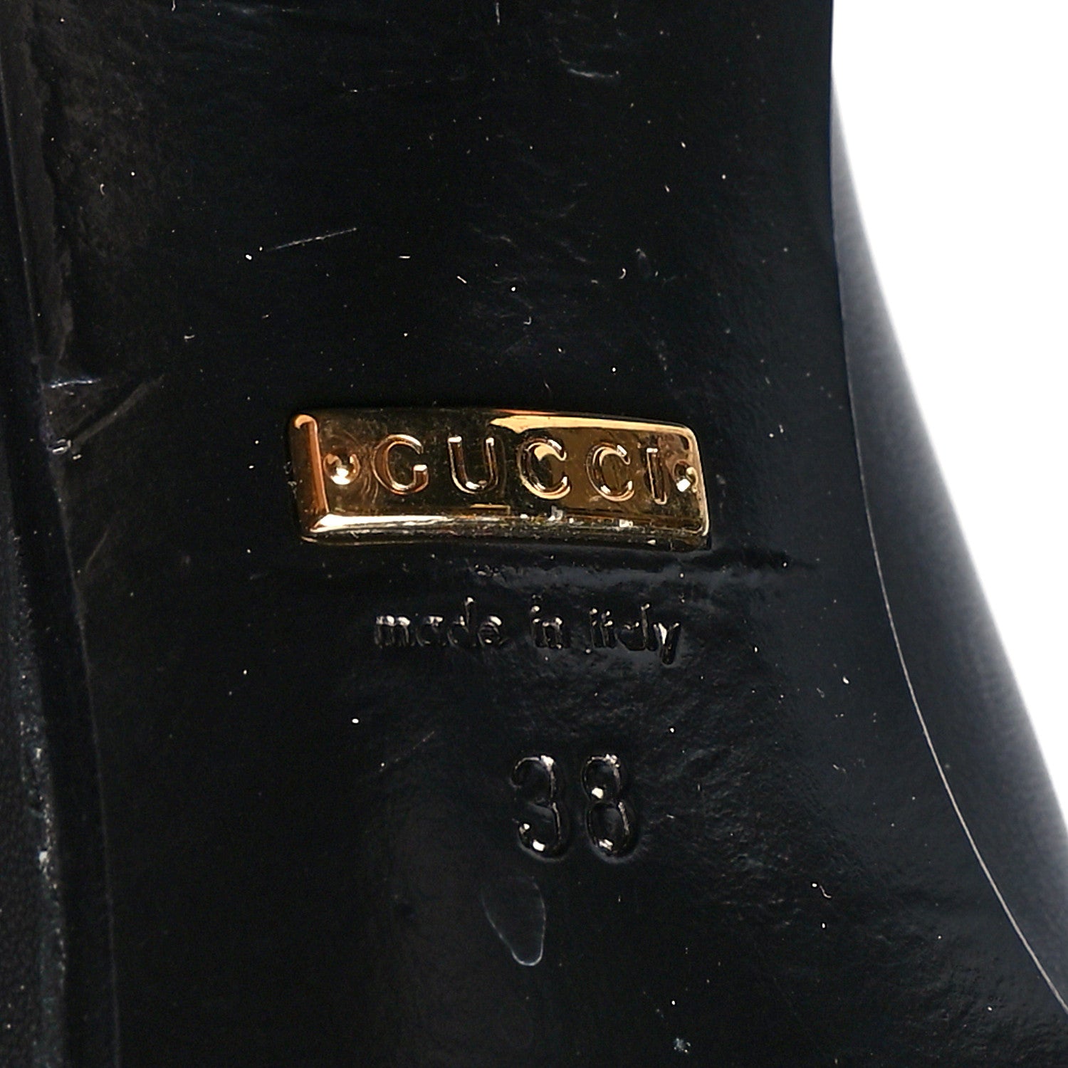 Gucci Calfskin Double G Knee High Boots 38 Black 7 of 7