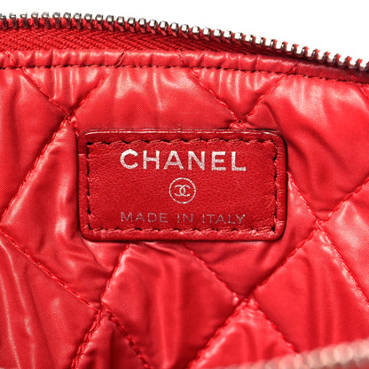 Chanel Lambskin Quilted Medium Cosmetic Case Red 6 of 11