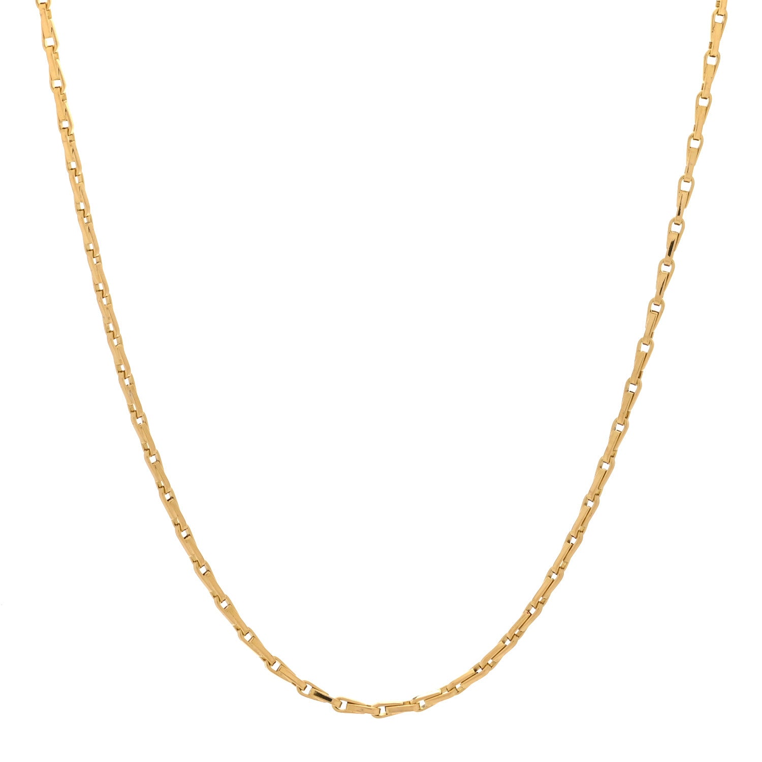 Bulgari 18K Yellow Gold 2mm Chain Necklace 15.5" 1 of 5