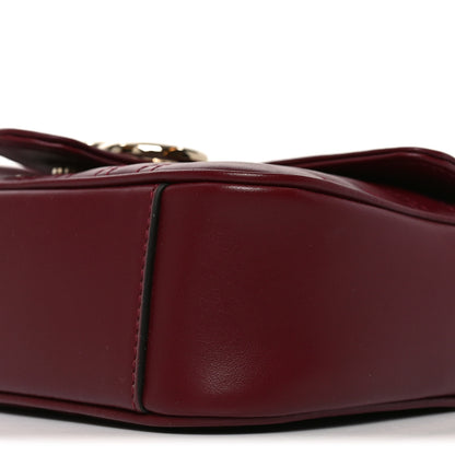 Gucci Calfskin Matelasse Mini GG Marmont Shoulder Bag Rosso Ancora 9 of 9