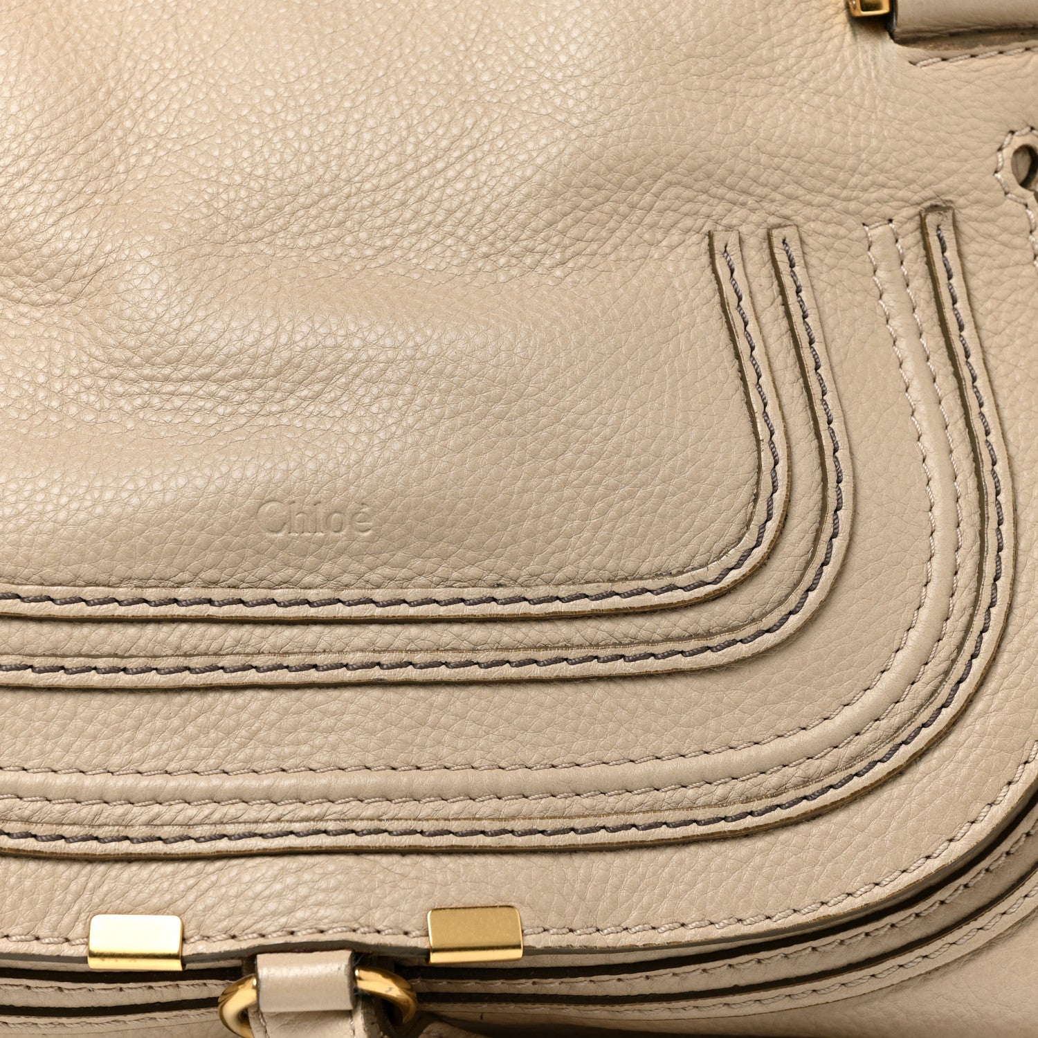 Chloe Calfskin Medium Marcie Satchel Angora Beige 6 of 8