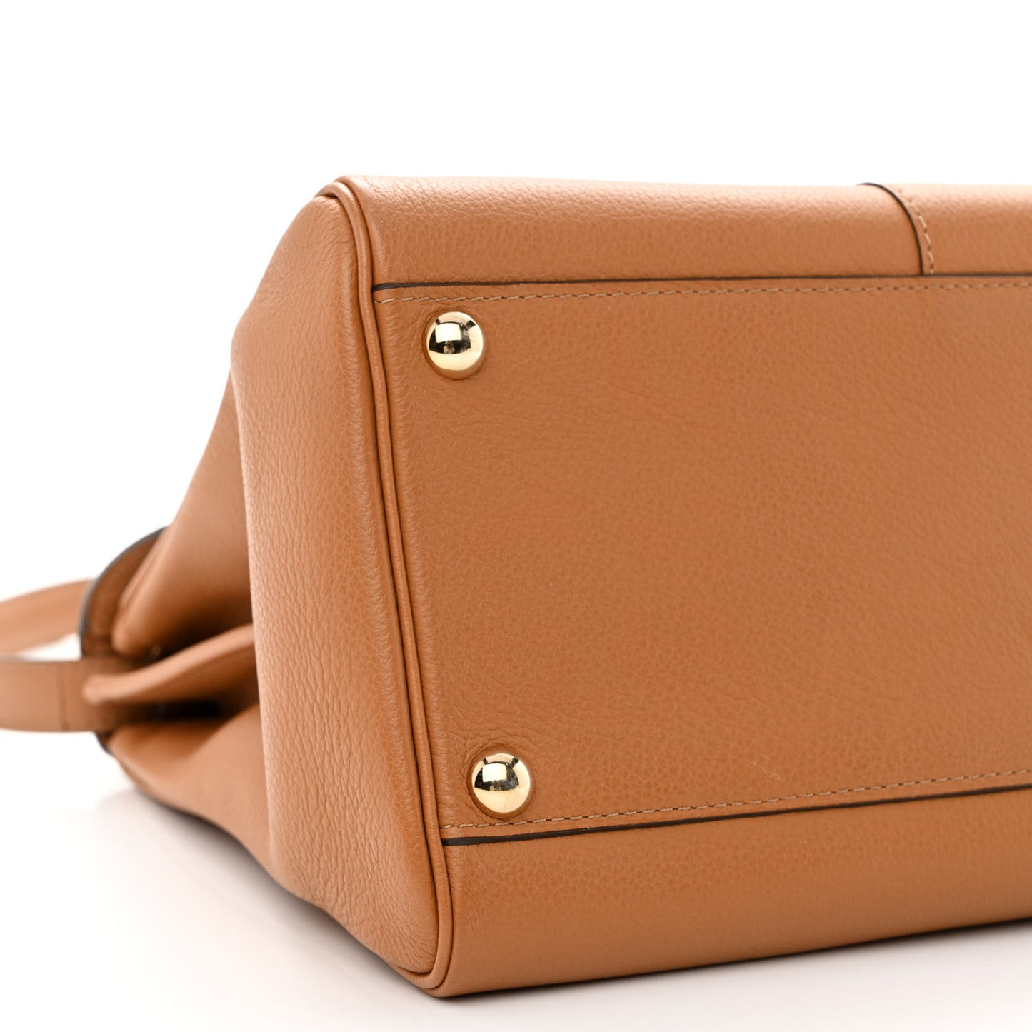 Grained Calfskin MM Brillant Satchel Natural