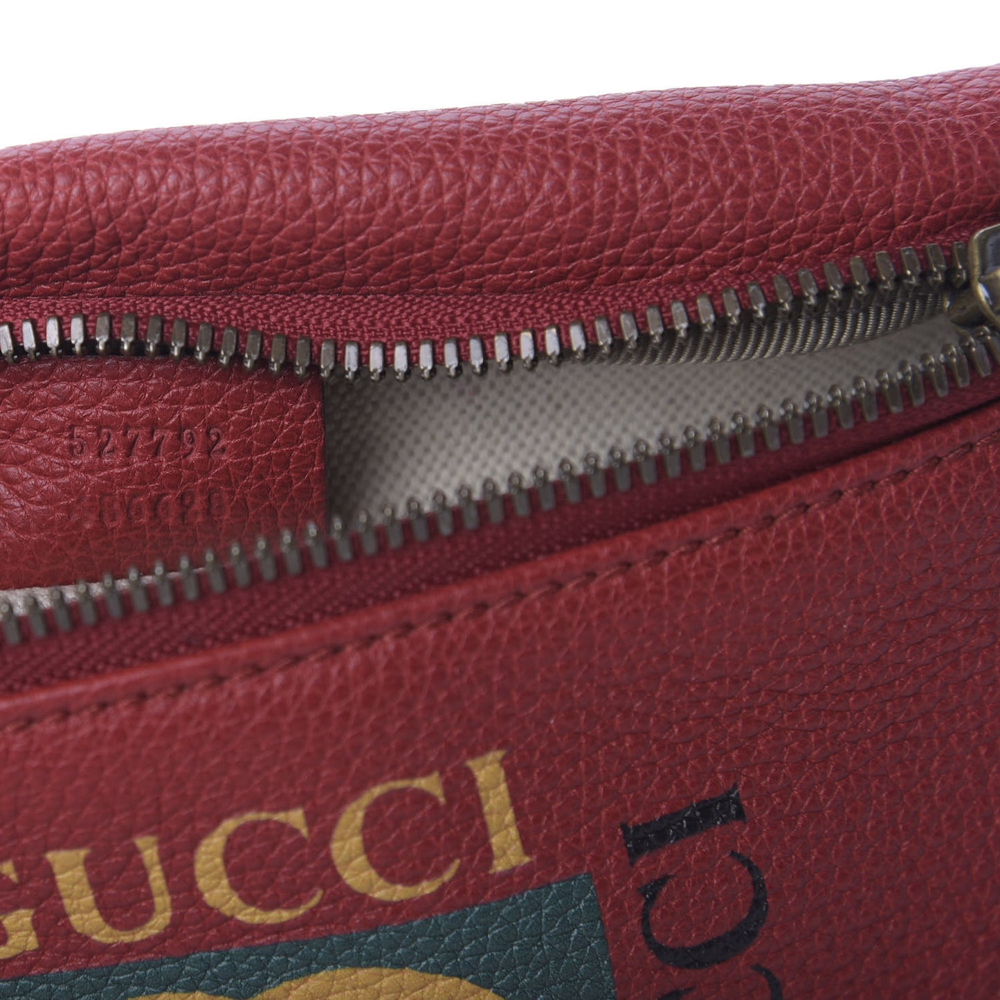Grained Calfskin Small Logo Belt Bag Hibiscus Red