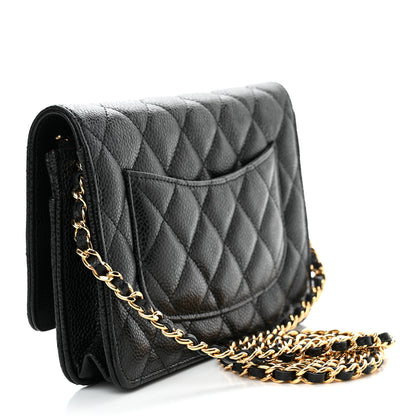 Chanel Caviar Quilted Wallet On Chain WOC Black 3 of 12