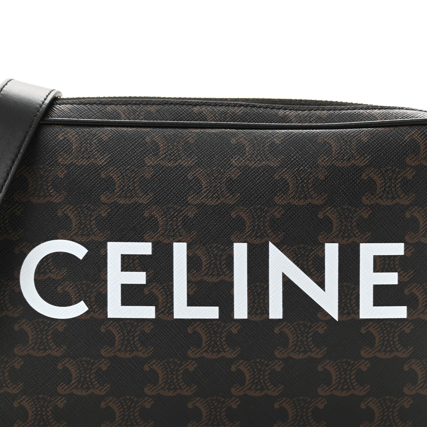 Triomphe Canvas Medium Messenger Bag Black