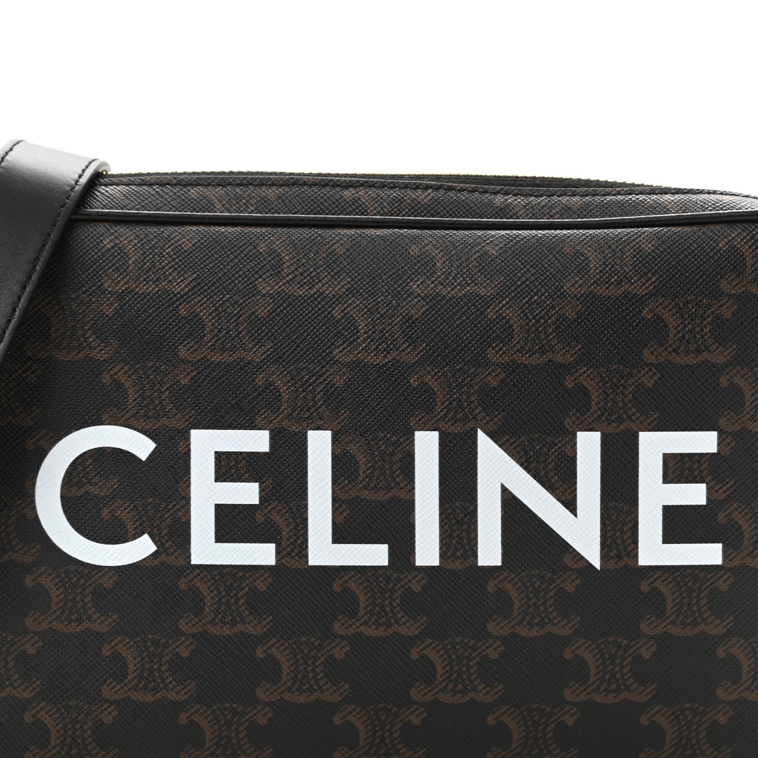 Celine Triomphe Canvas Medium Messenger Bag Black 8 of 10