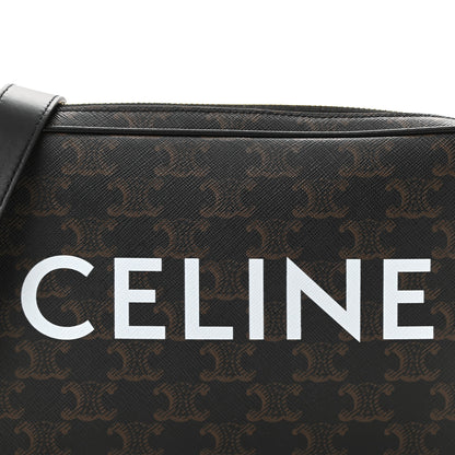Celine Triomphe Canvas Medium Messenger Bag Black 8 of 10