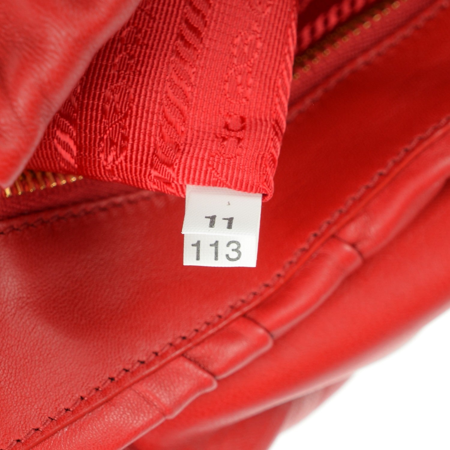 Prada Nappa Dressy Gaufre Flap Bag Rosso 9 of 10