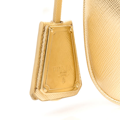 Prada Saffiano Lux Mini Re-Edition Shoulder Bag Platino 9 of 12