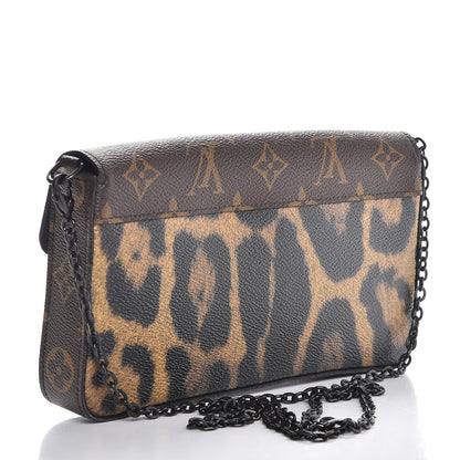 Louis Vuitton Monogram Animal Print Pochette Felicie Chain Wallet 3 of 10