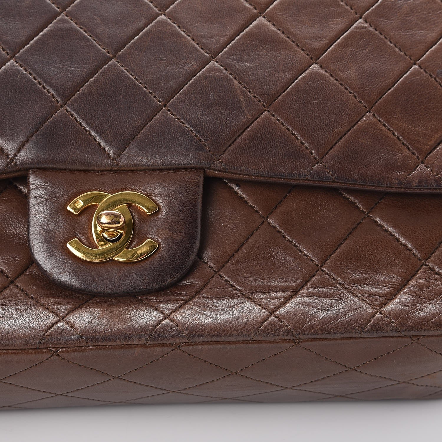Chanel Lambskin Medium Double Flap Brown 14 of 17