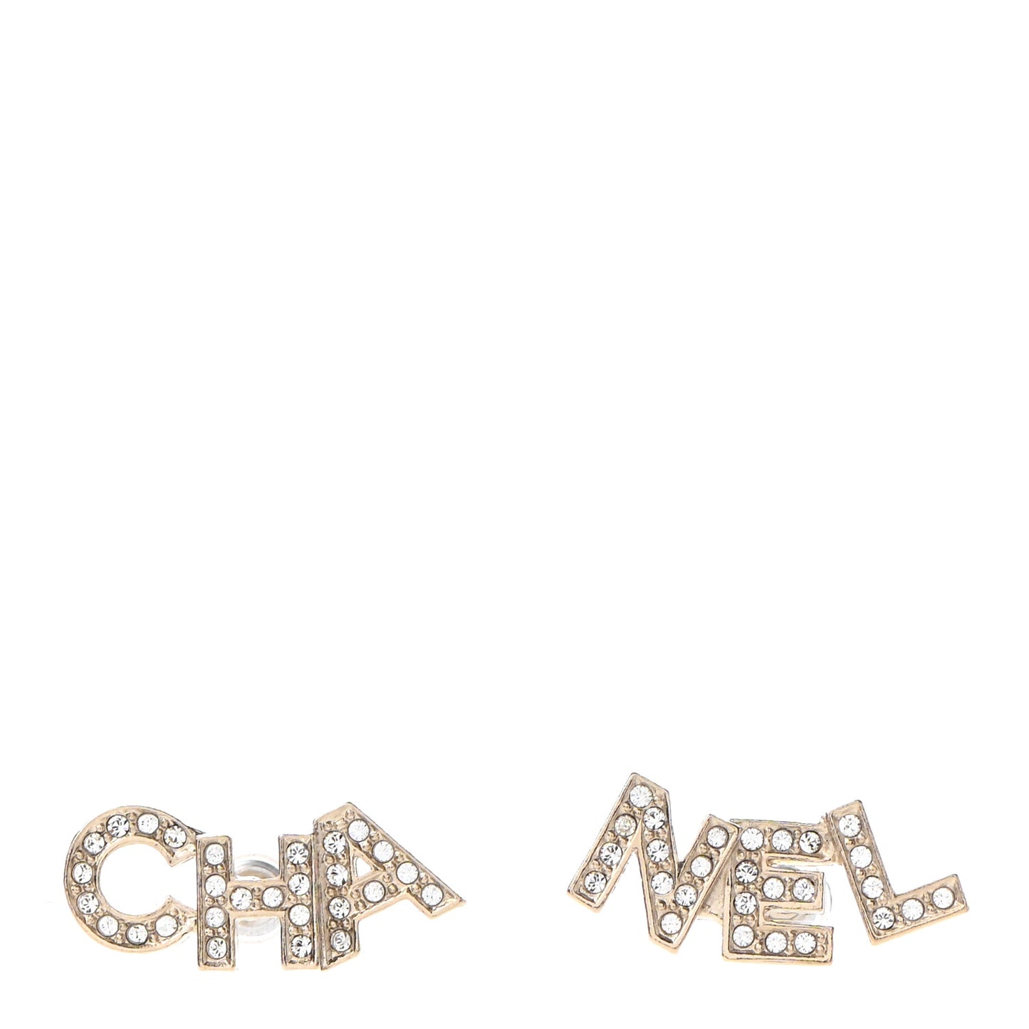 Crystal Pearl Signature Stud Earrings Gold