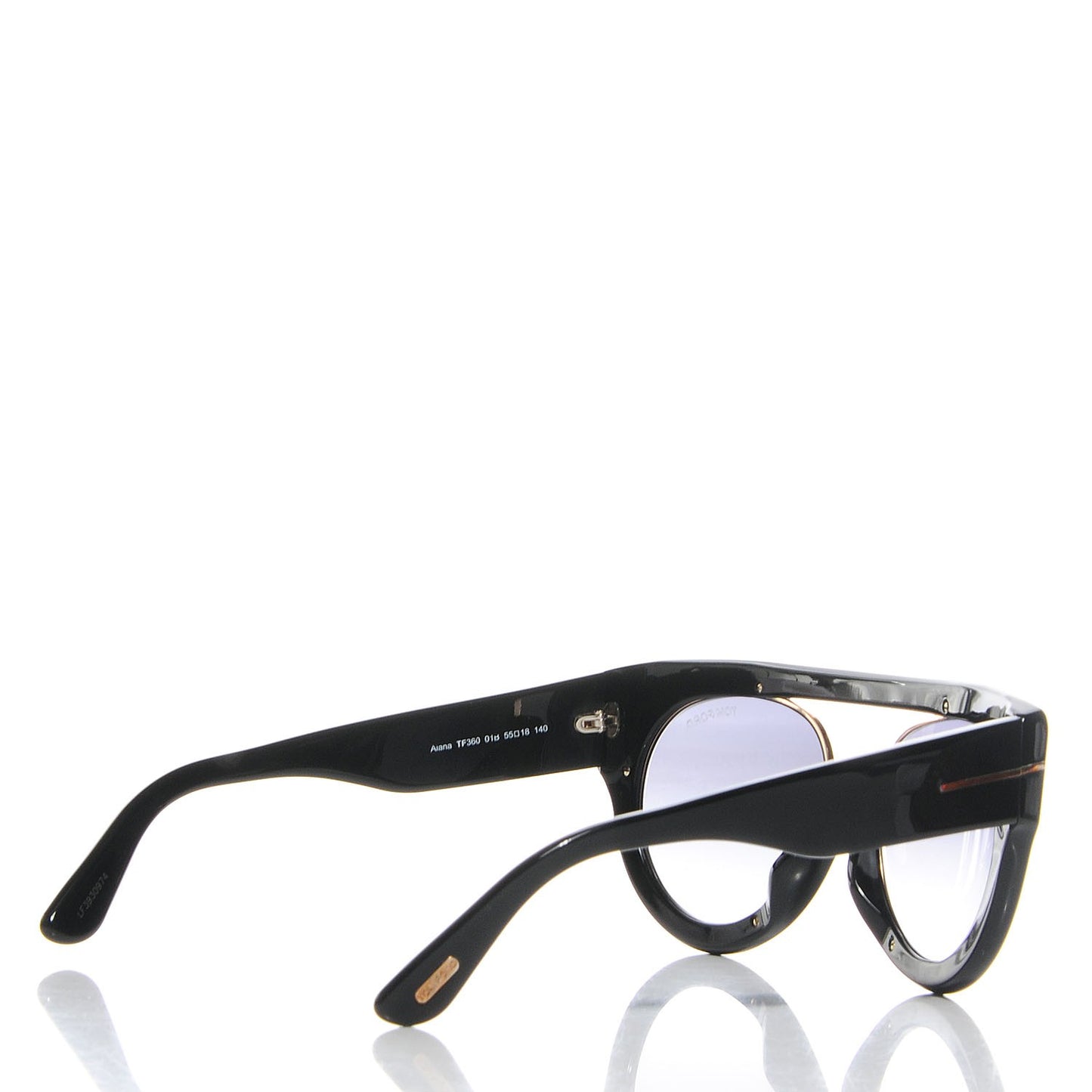 Alana Aviator Round Sunglasses TF360 Black