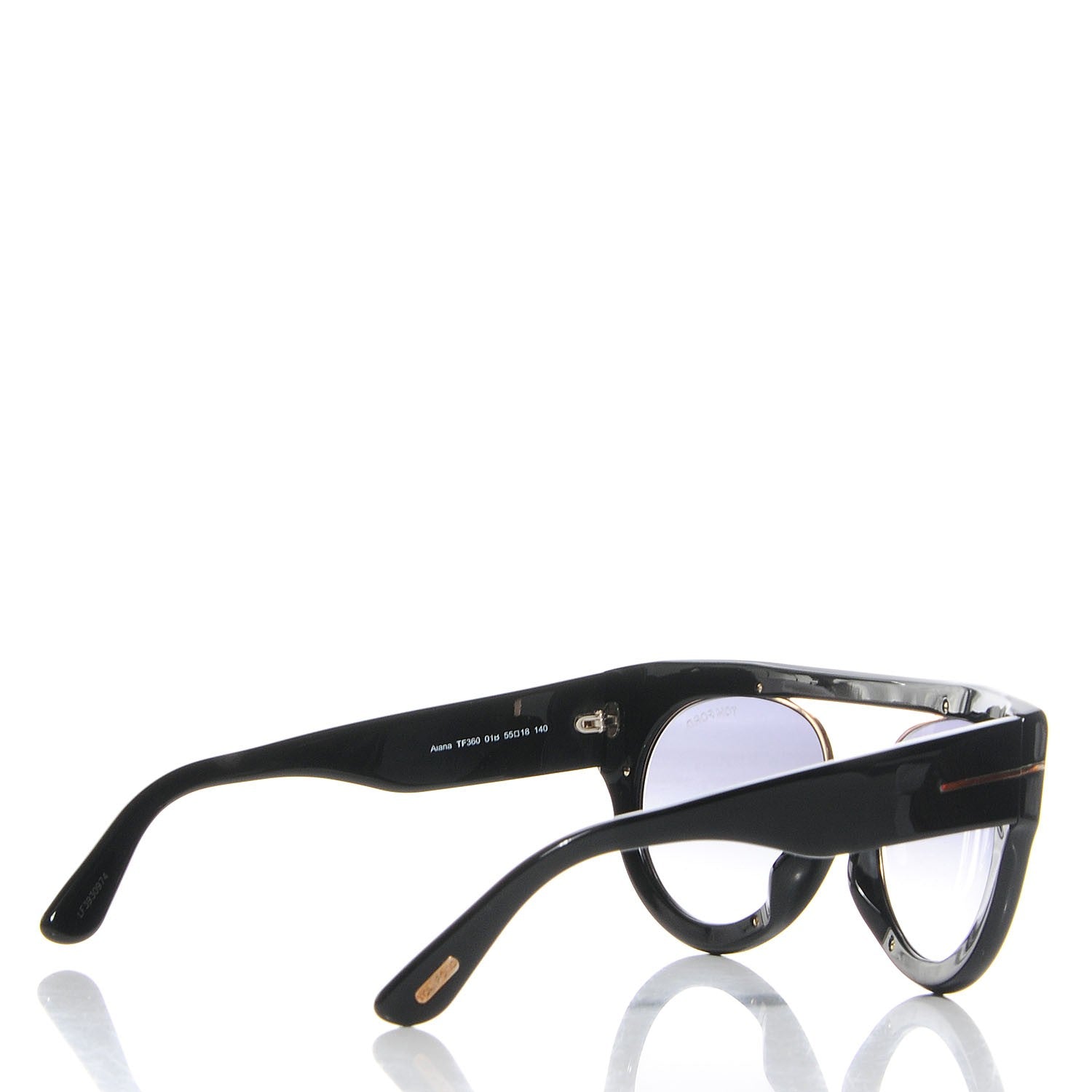 Tom Ford Alana Aviator Round Sunglasses TF360 Black 3 of 7