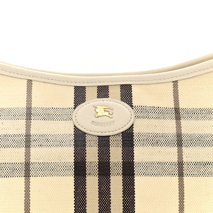 Burberry Coated Canvas Vintage Check Calfskin Mini Highlands Shoulder Bag Light Beige 7 of 9