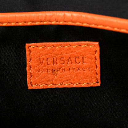 Versace Grained Calfskin Icon Crossbody Orange 5 of 6