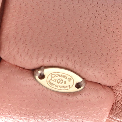 Chanel Lambskin Chain CC Hair Bow Tie Pink Gold 4 of 4