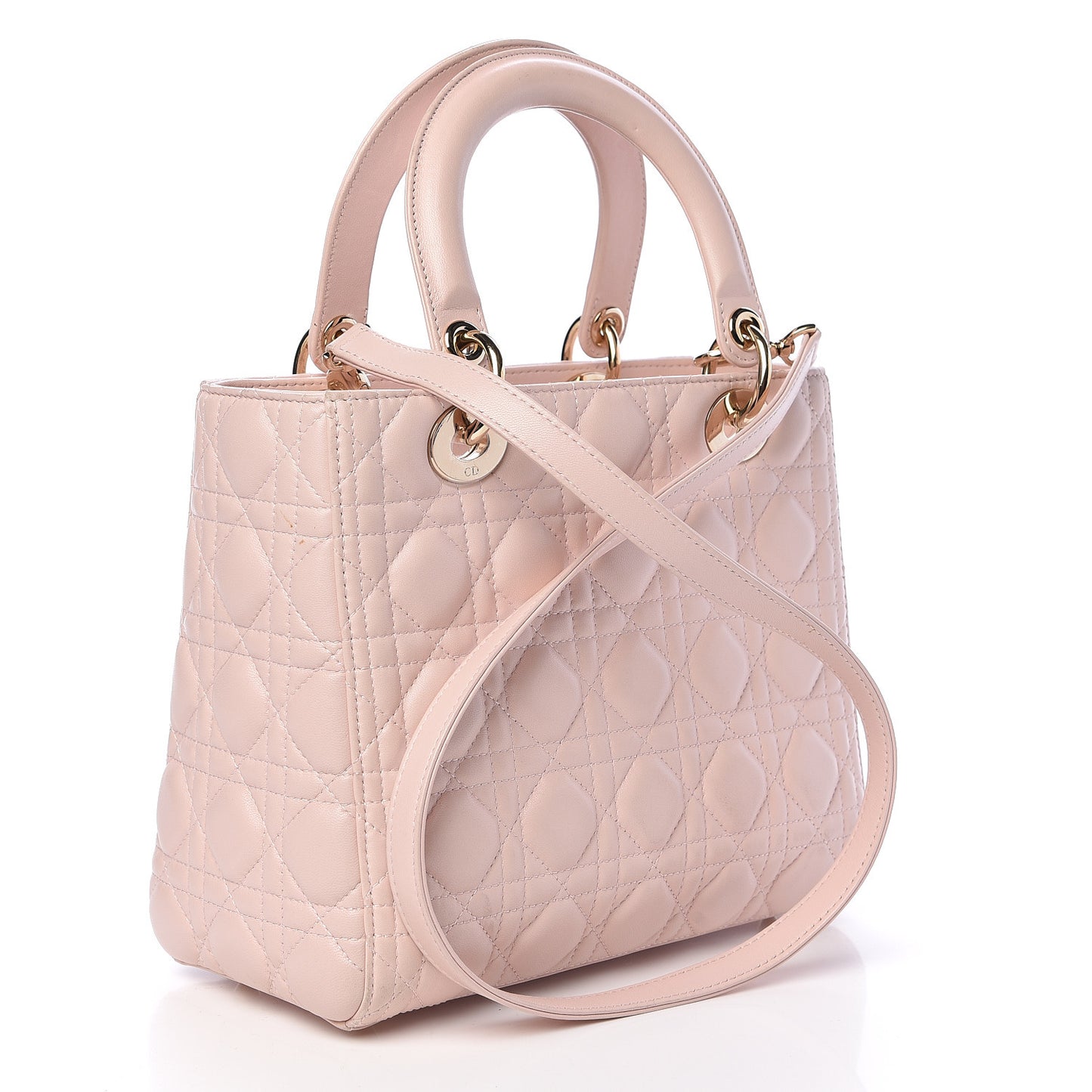 Lambskin Cannage Medium Lady Dior Light Pink