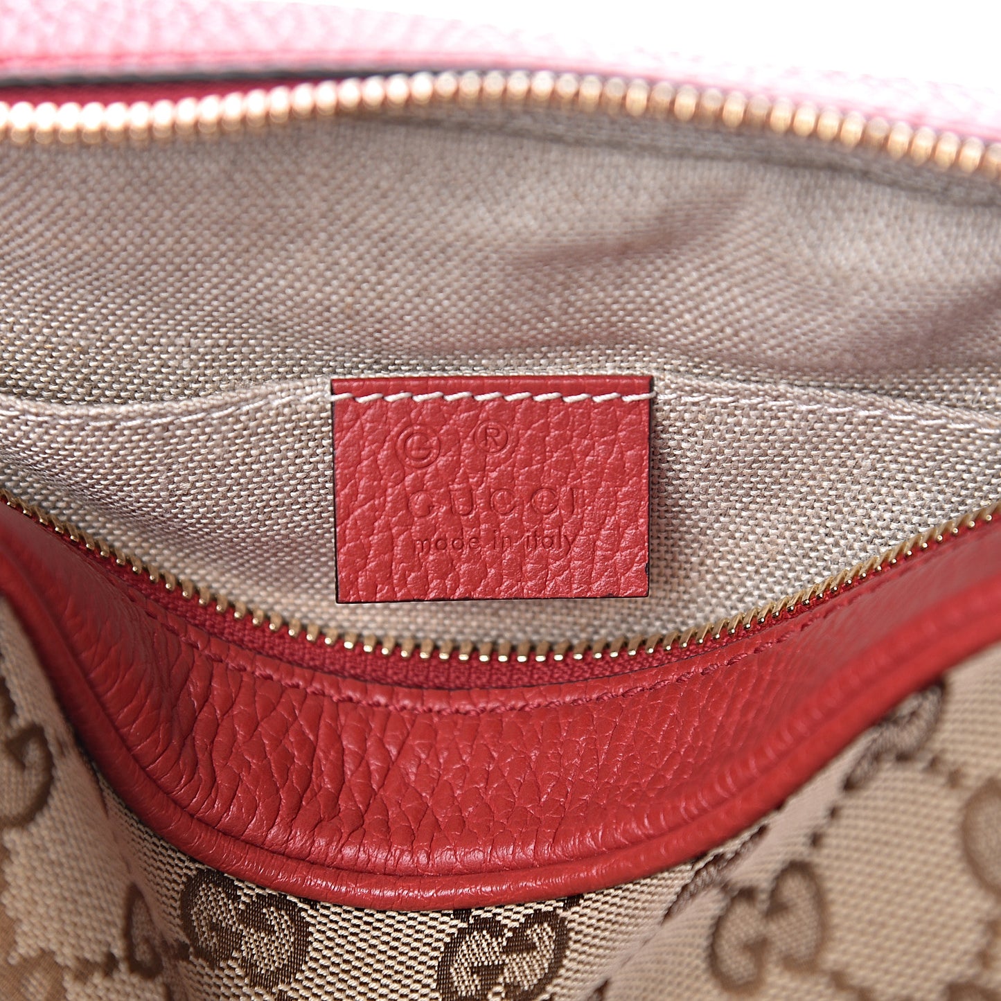 Monogram Mini Bree Messenger Bag Red