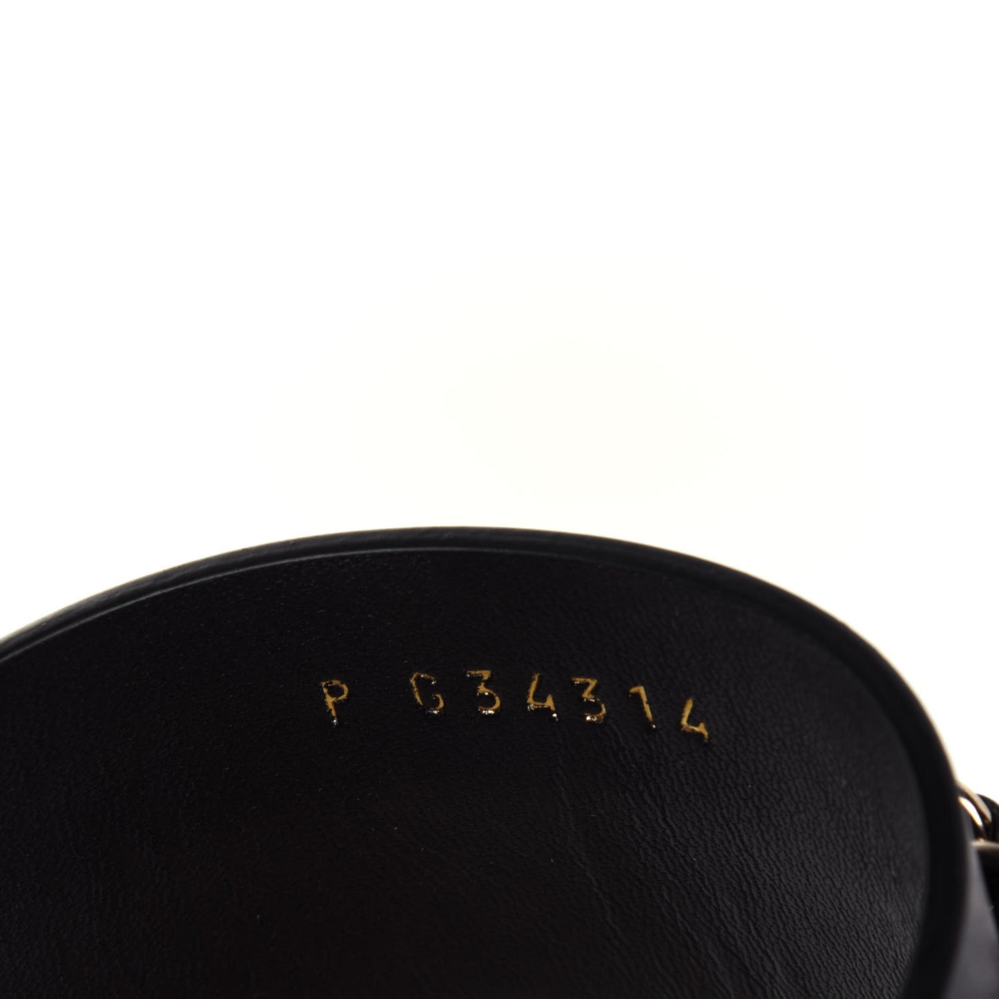 Calfskin Chain CC Logo Toe Ring Sandals 38.5 Black