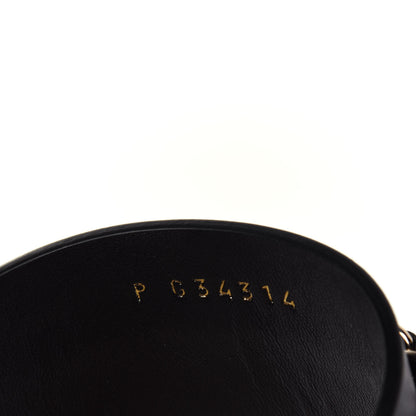 Chanel Calfskin Chain CC Logo Toe Ring Sandals 38.5 Black 10 of 12