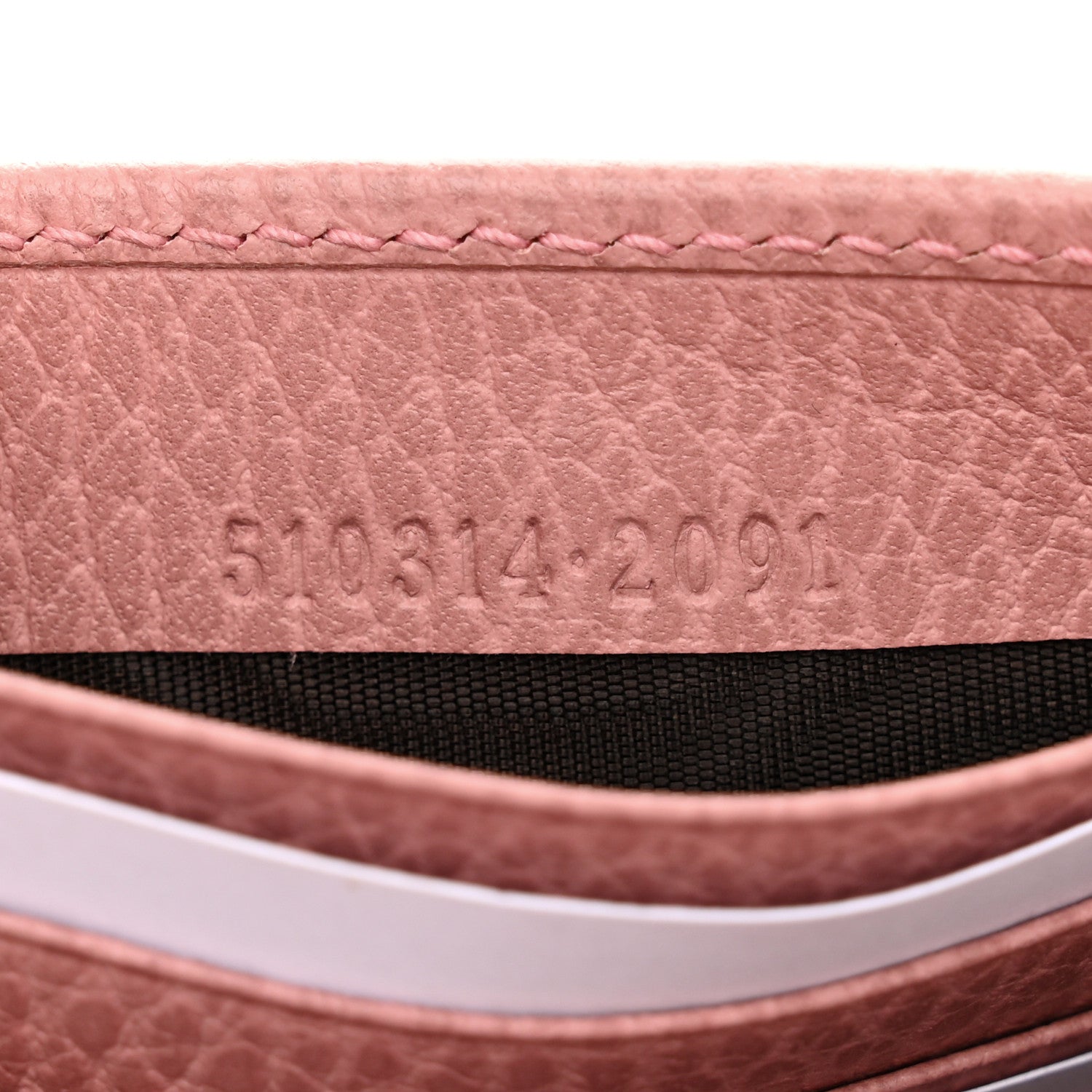 Gucci Dollar Calfskin Interlocking G Chain Wallet Soft Pink 7 of 11