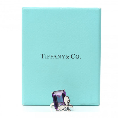 Tiffany Sterling Silver 18K Rose Gold Amethyst Return to Tiffany Love Bugs Butterfly Ring 54 6.75 6 of 6
