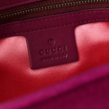 Gucci Velvet Matelasse Small GG Marmont Shoulder Bag Fuchsia Violet Cyclamen 6 of 11