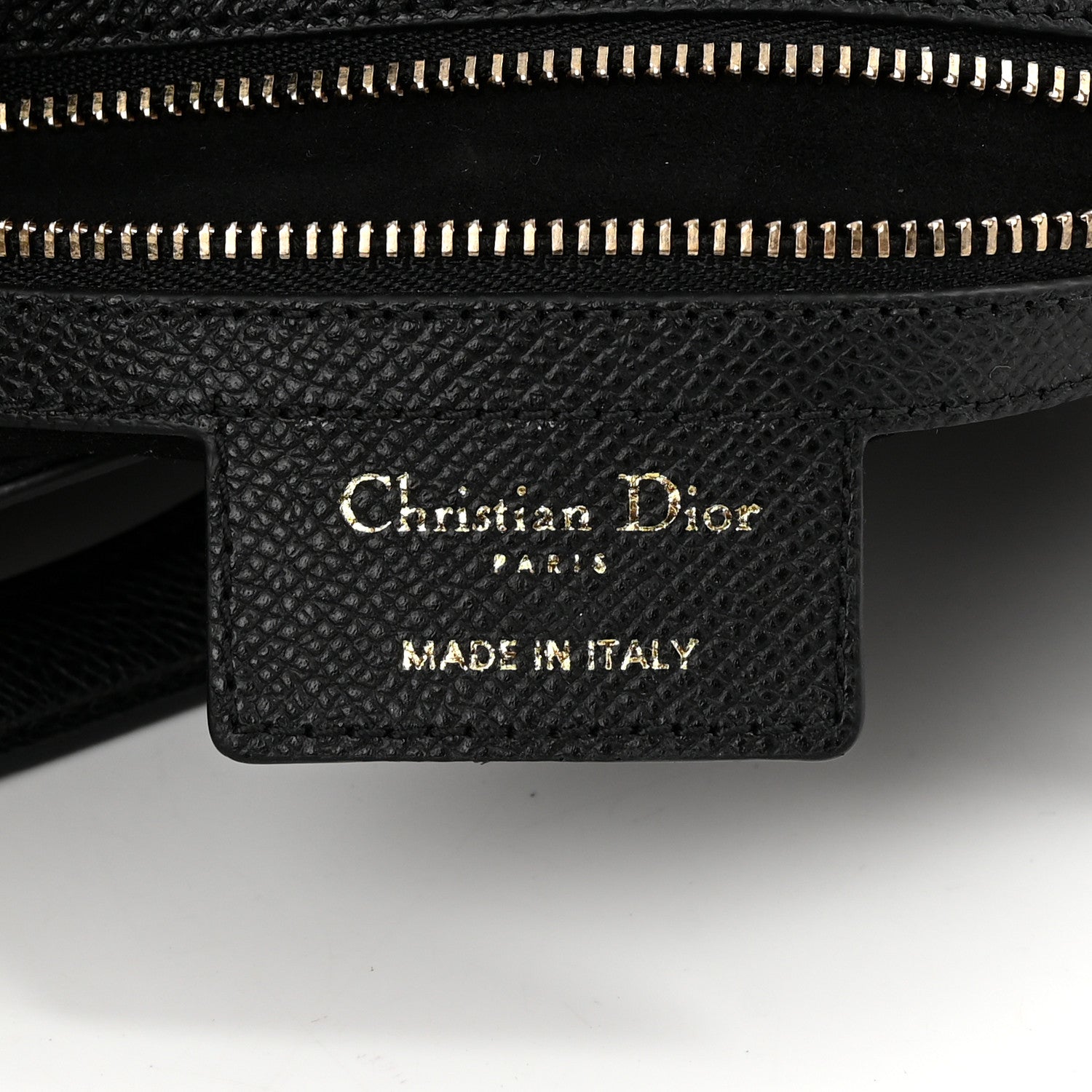 Christian Dior Grained Calfskin Saddle Bag With Strap Black 6 of 11