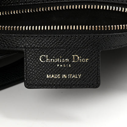 Christian Dior Grained Calfskin Saddle Bag With Strap Black 6 of 11