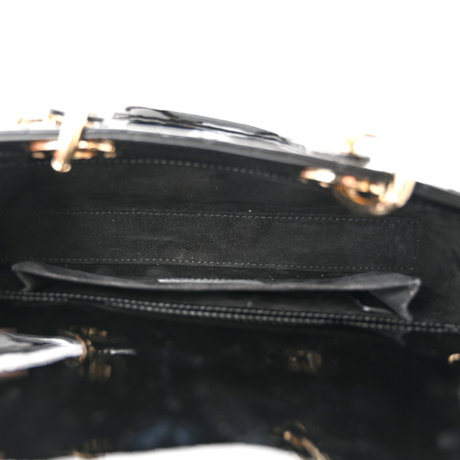 Christian Dior Patent Cannage Small Lady D-Joy Black 5 of 9