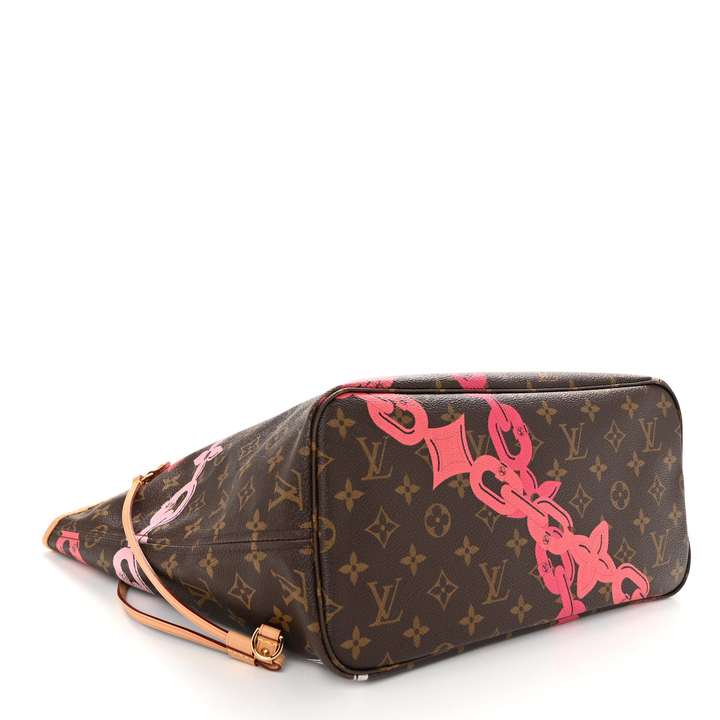 Monogram Bay Neverfull MM Rose Ballerine Poppy