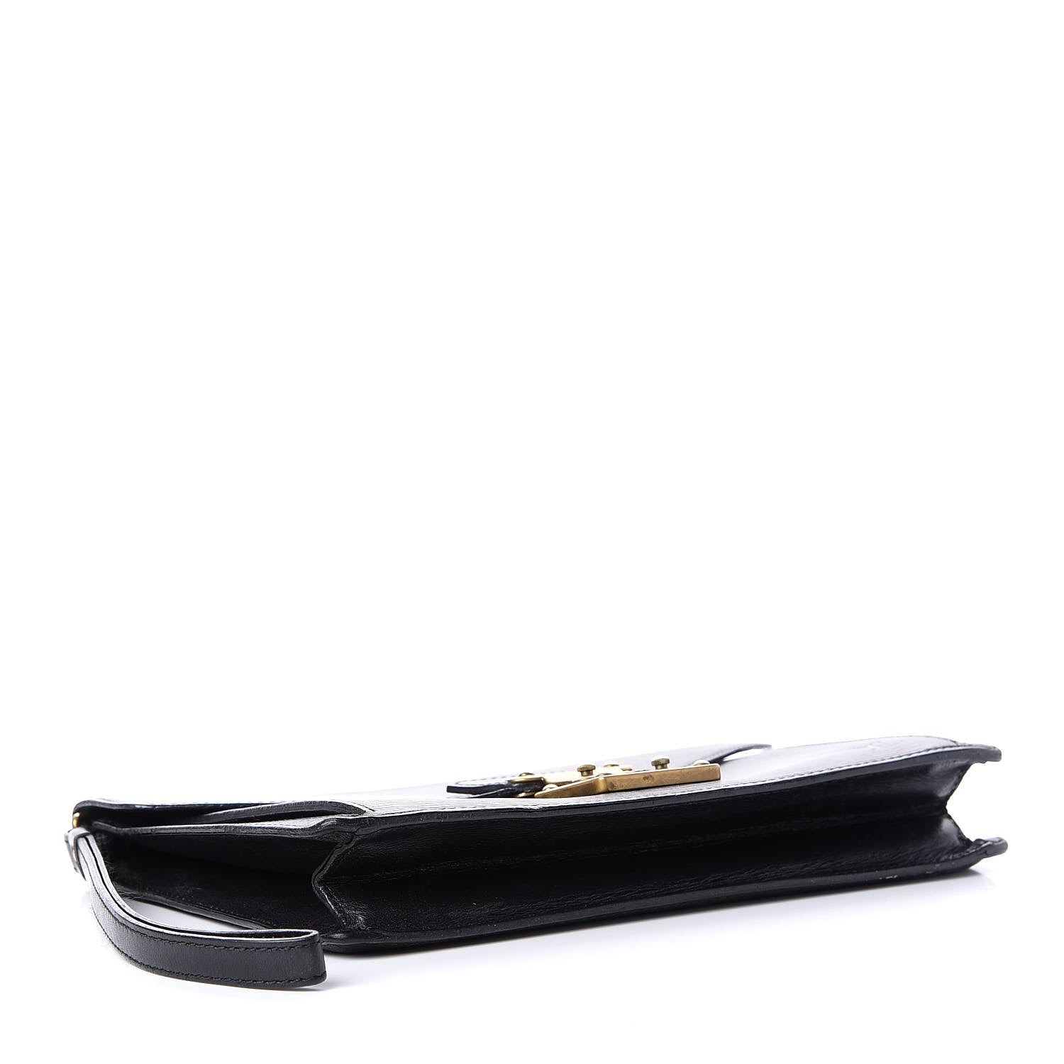 Louis Vuitton Epi Pochette Sellier Dragonne Clutch Black 3 of 11
