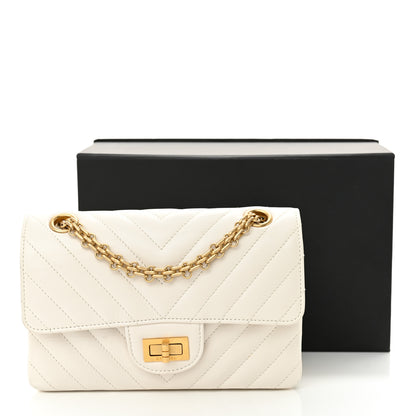 Chanel Aged Calfskin Chevron Quilted 2.55 Reissue Mini Flap White 15 of 15