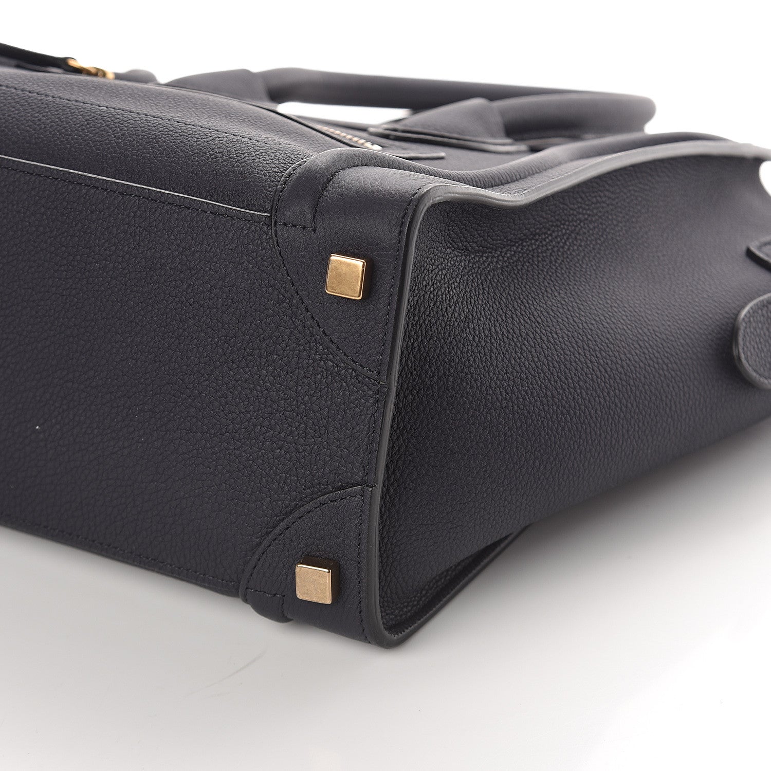 Celine Drummed Calfskin Micro Luggage Midnight 8 of 8