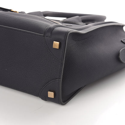 Celine Drummed Calfskin Micro Luggage Midnight 8 of 8