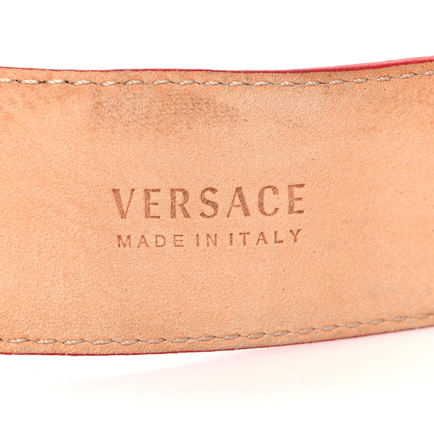 Calfskin Tonal 3cm La Medusa Belt 110 44 Red