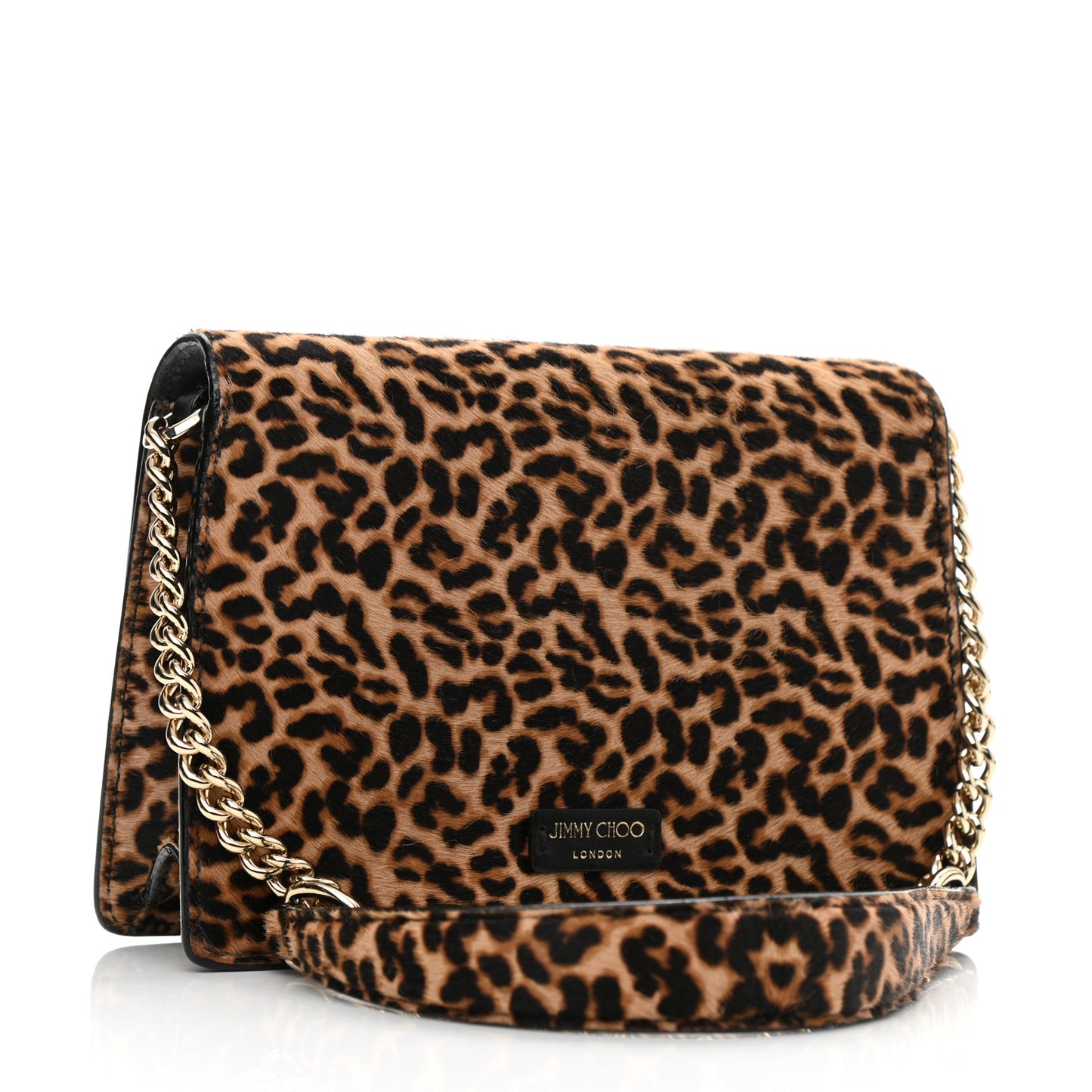 Pony Hair Leopard Print Madeline Shoulder Bag Natural Mix