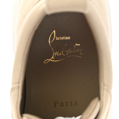 Christian Louboutin Canvas Simplerui Flat Sneakers 38.5 Beige White 7 of 8