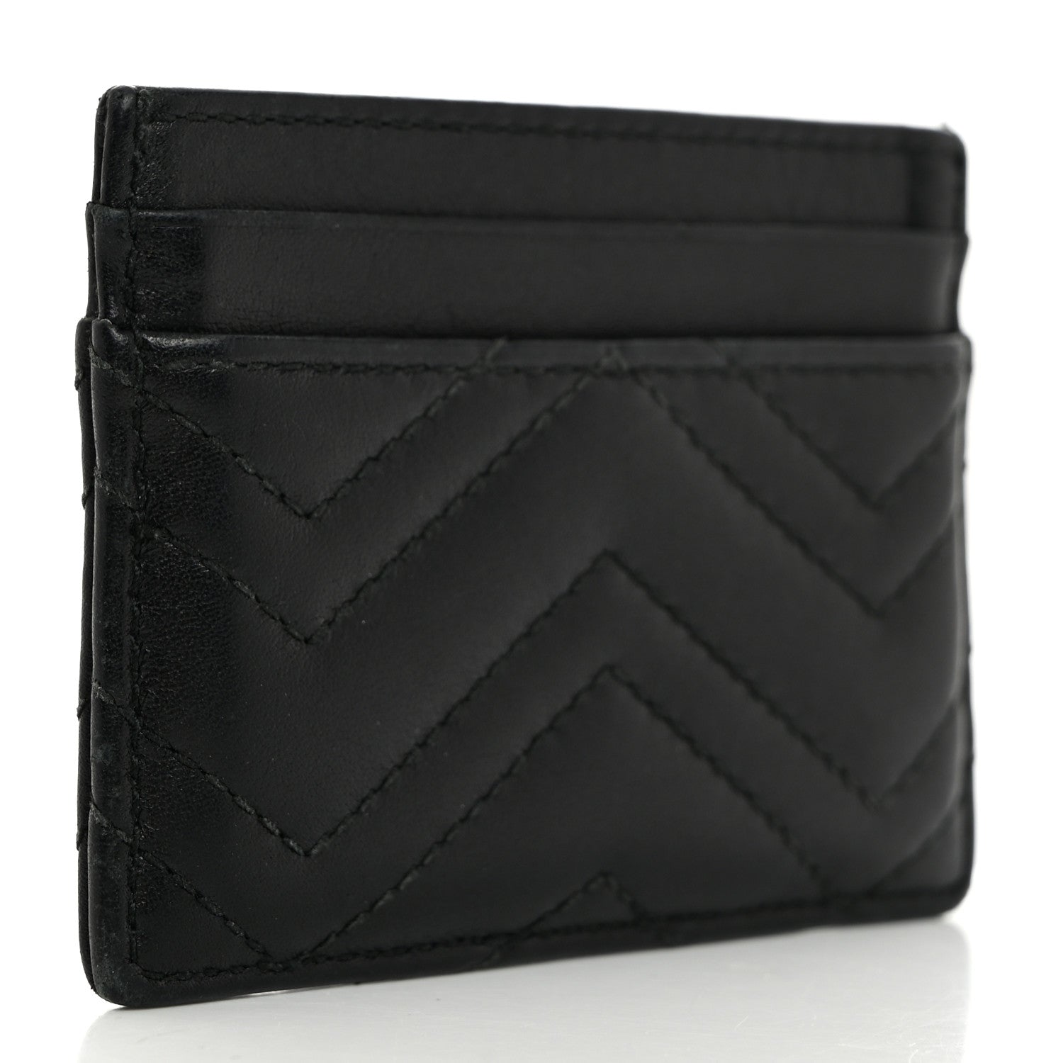Gucci Calfskin Matelasse GG Marmont Card Holder Black 3 of 10