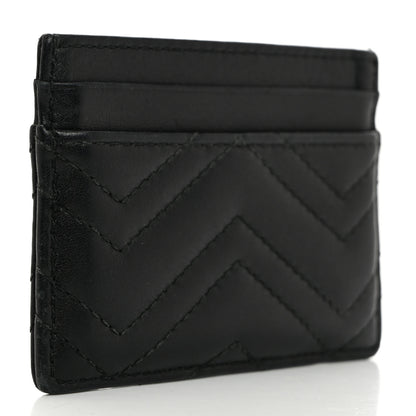 Gucci Calfskin Matelasse GG Marmont Card Holder Black 3 of 10
